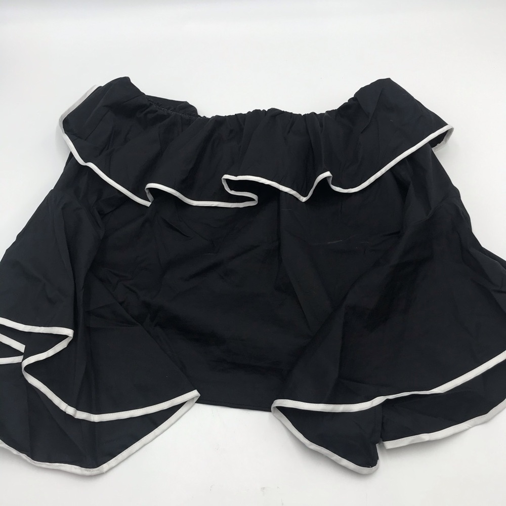 Zara basics ruffled off the shoulder top